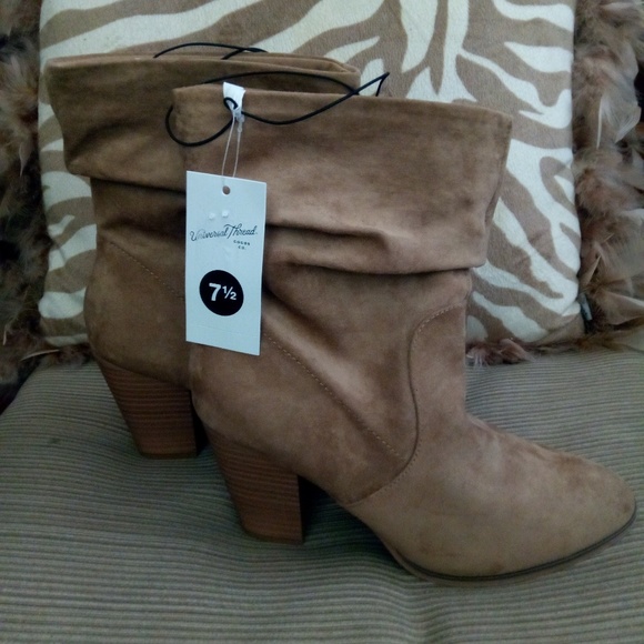 Universal Thread Goods Co. Shoes - Womens Taupe Scrunch Booties